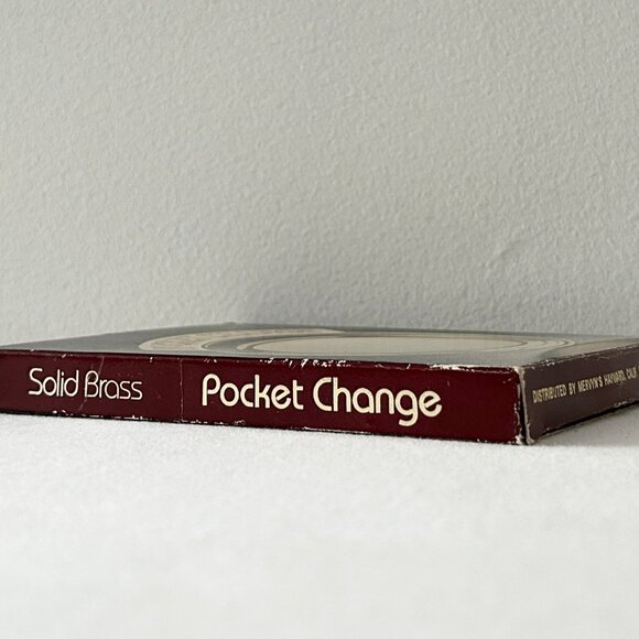 Vintage Solid Brass POCKET CHANGE Dish Round Jewelry Trinket Tray & Box Mervyn’s - Picture 5 of 7